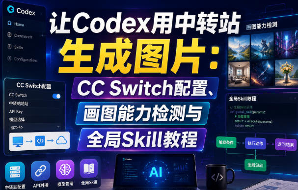 7b7762df53168fb2ad72eb9a0e7a9a88.jpeg 让Codex用中转站生成图片:CC Switch配置、画图能力检测与全局Skill教程