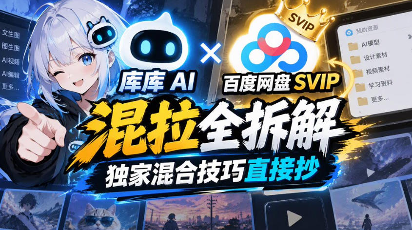 库库AI×百度网盘SVIP混拉全拆解，独家混合技巧直接抄-鼎铸网