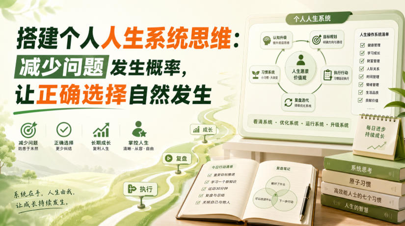 7c6f2fc375c15565c5ab8e45c7414b4a.jpeg 付费文章:搭建个人人生系统思维:减少问题发生概率,让正确选择自然发生