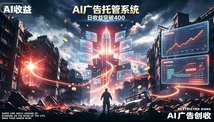 AI智能广告，全自动化运行，单日可达400+，小白新手0基础上手【揭秘】-鼎铸网
