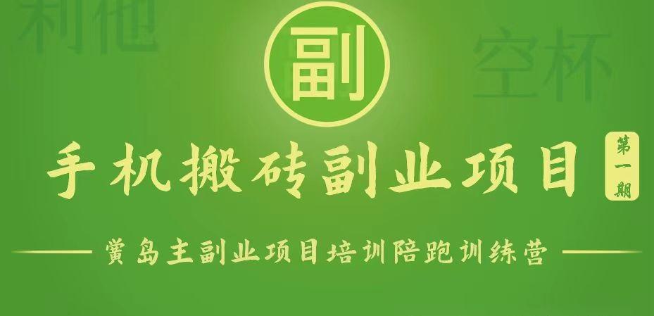 手机搬砖小副业项目训练营1.0，能用手机做的简单小副业-鼎铸网