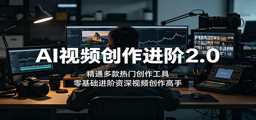 AI视频创作进阶2.0:精通多款热门创作工具,零基础进阶资深视频创作高手-鼎铸网