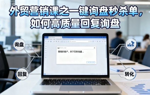 外贸营销课之一键询盘秒杀单,如何高质量回复询盘-鼎铸网