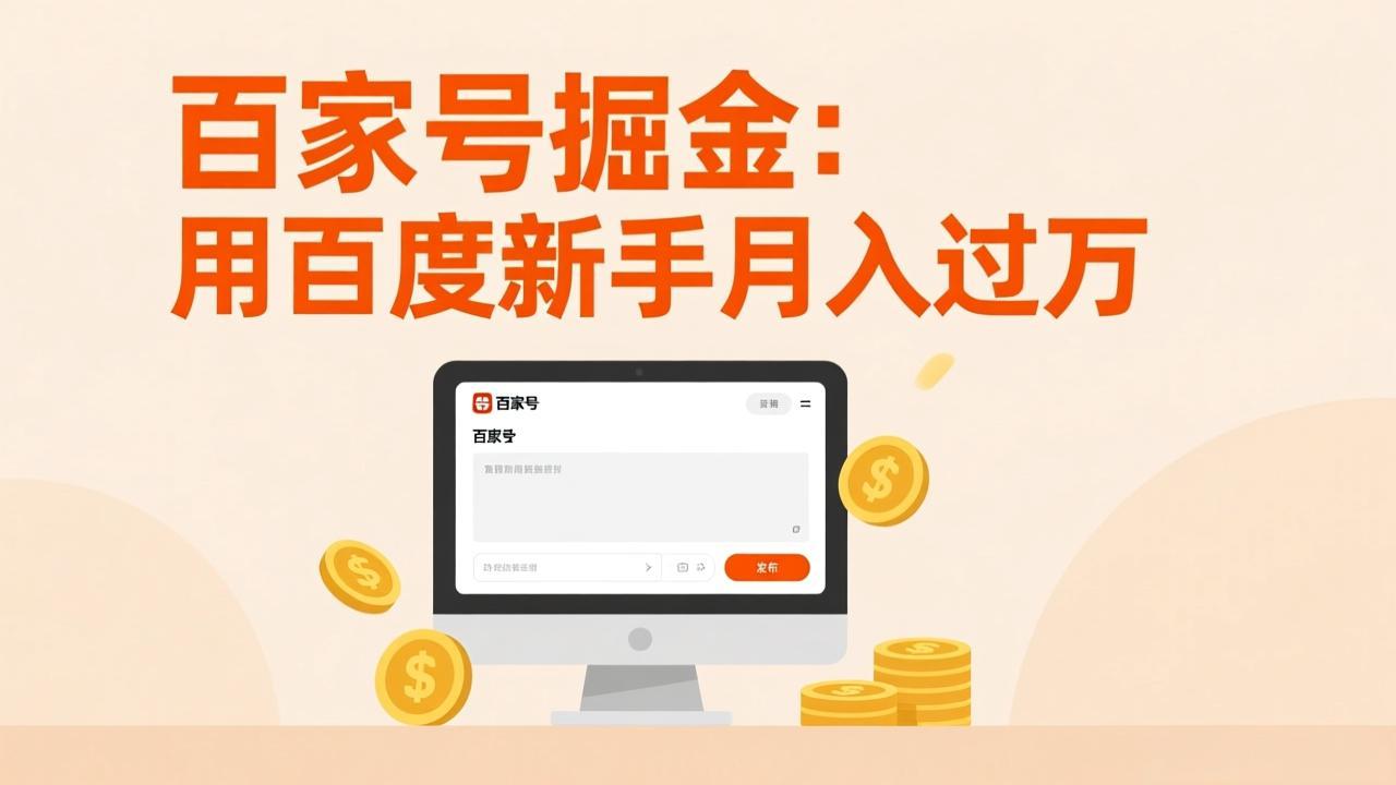 百家号掘金:用百度新手月入过万,日入300,无需引流,全新手机搬砖项目-鼎铸网