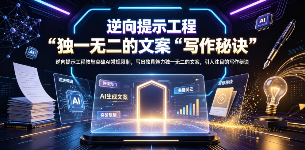 逆向提示工程教您突破AI常规限制，写出独具魅力独一无二的文案，引人注目的写作秘诀【原创双语字幕】-鼎铸网