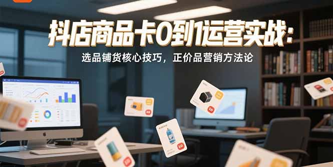 82472c6dc3165d1ba90e43770eb131d6.jpeg 抖店商品卡0到1运营实战:选品铺货核心技巧,正价品营销方法论