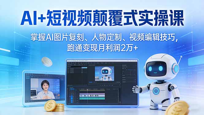 82cd71aa96d76133ecadd40338ca04a1.jpeg AI+短视频颠覆式实操课:掌握AI图片复刻、人物定制、视频编辑技巧,跑通变现月利润2万+