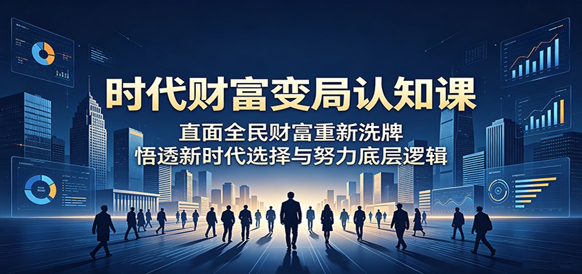 时代财富变局认知课:直面全民财富重新洗牌,悟透新时代选择与努力底层逻辑-鼎铸网