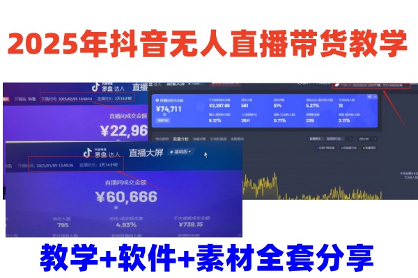 2025年抖音无人直播带货教学，从0到1全程干货快速撸金-鼎铸网