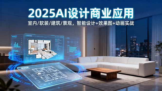 84e4b4c613c3aa0608e467334177304c.jpeg 2025AI设计商业应用:室内/软装/建筑/景观,智能设计+效果图+动画实战