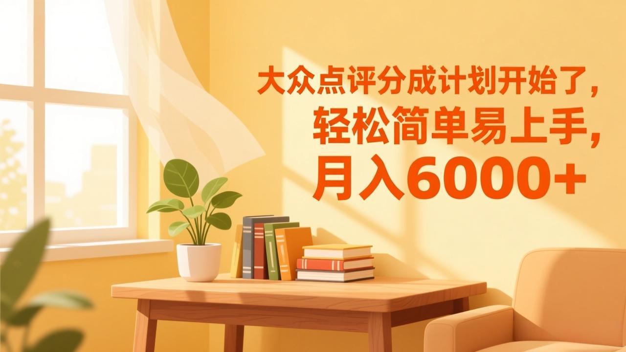 大众点评分成计划开始了，轻松简单易上手，月入6000+-鼎铸网