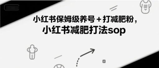 小红书保姆级养号+打减肥粉，小红书减肥打法sop-鼎铸网