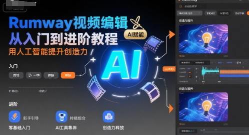 86cf3038aed8a631abf18952898c489a.jpeg Rumway视频编辑从入门到进阶教程,用人工智能提升创造力