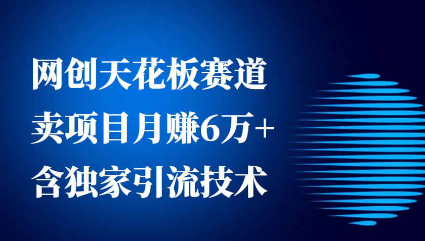 网创天花板赛道，卖项目月赚6万+，含独家引流技术(共26节课)-鼎铸网