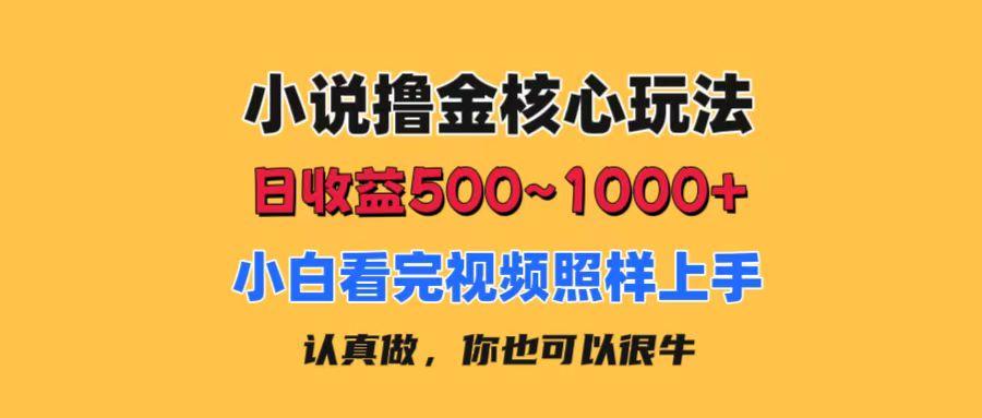小说撸金核心玩法，日收益500-1000+，小白看完照样上手，0成本有手就行-鼎铸网