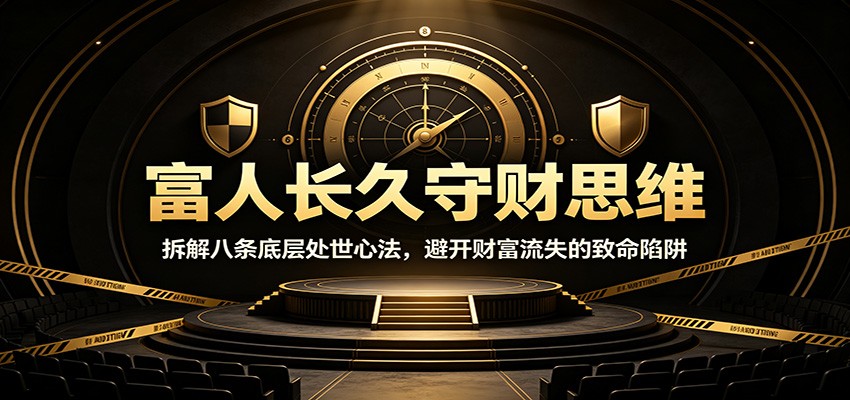 富人长久守财思维:拆解八条底层处世心法,避开财富流失的致命陷阱-鼎铸网
