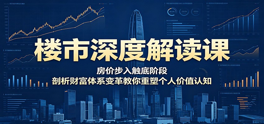 楼市深度解读课:房价步入触底阶段,剖析财富体系变革教你重塑个人价值认知-鼎铸网