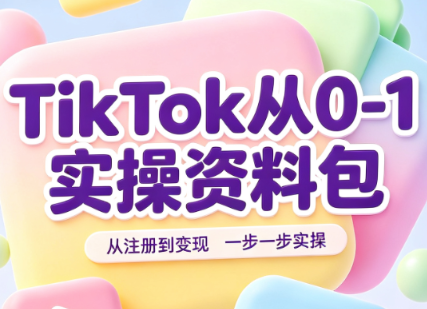 TikTok从0-1实操资料包：养号SOP+爆款公式+投流手册-鼎铸网