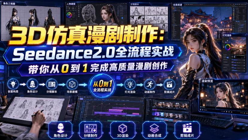 890c76ba2af8e2d48826204173c2ea49.jpeg 3D仿真漫剧制作:Seedance2.0全流程实战,带你从0到1完成高质量漫剧创作