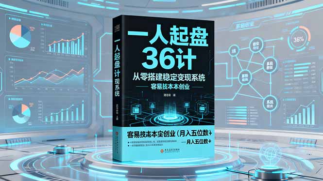一人起盘36计:从零搭建稳定变现系统,实现低成本创业,月入五位数+-鼎铸网