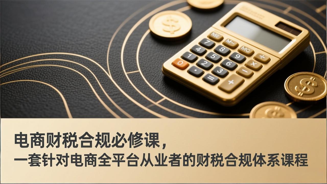 8a36abd64f64ae9e67f3c42a049d2fea.jpeg 电商财税合规必修课,是一套针对电商全平台从业者的财税合规体系课程