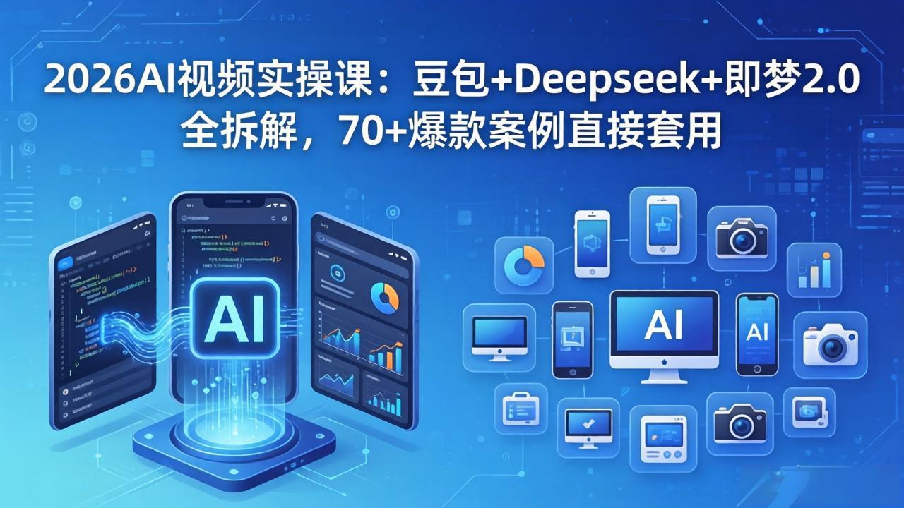 8a4ee9257c9568fd8eccddf2de158e48.jpeg 2026AI视频实操课:豆包+Deepseek+即梦2.0全拆解,70+爆款案例直接套用