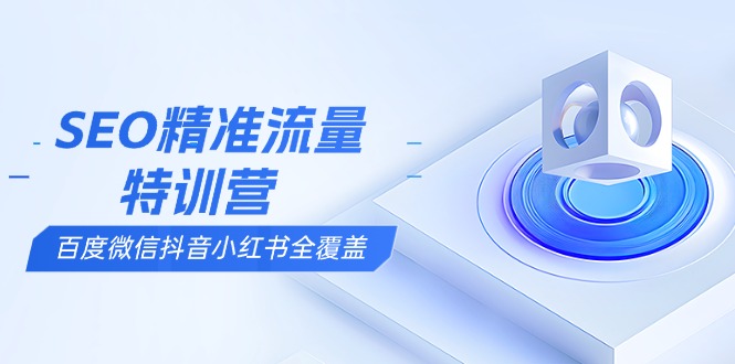 SEO精准流量特训营，百度微信抖音小红书全覆盖，带你搞懂搜索优化核心技巧-鼎铸网