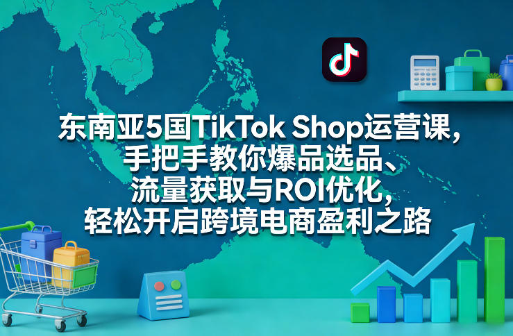 8aa568c2a4e2953b728ddaedf04ad5a4.jpeg 东南亚5国TikTok Shop运营课,手把手教你爆品选品、流量获取与ROI优化,轻松开启跨境电商盈利之路