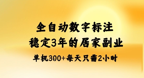 全自动数字标注,稳定3年的蓝海项目,居家也能矩阵开干的副业,单机日入3张+【揭秘】-鼎铸网