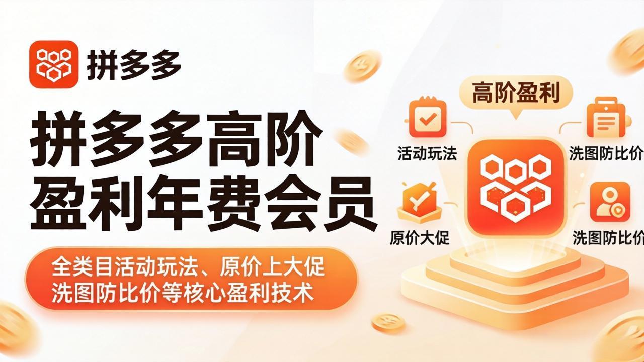 拼多多高阶盈利年费会员(更新4月-鼎铸网