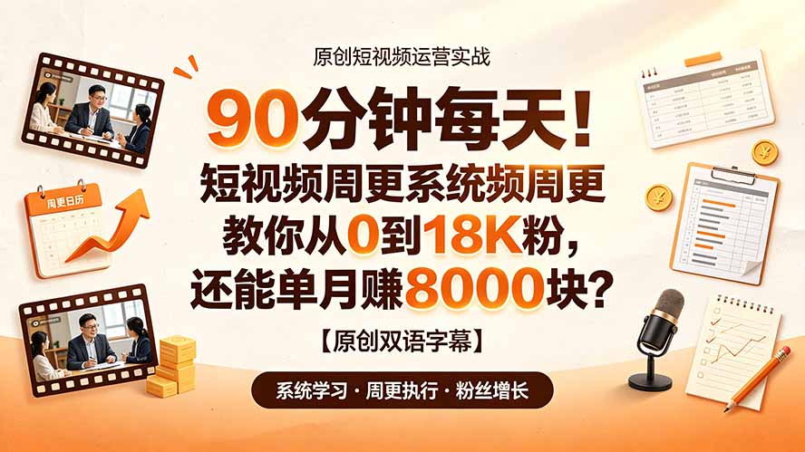 8e319ac732d8e55c8cce5620736b127d.jpeg 90 分钟每天!短视频周更系统教你从 0 到 18K 粉,还能单月赚 8000 块?【原创双语字幕】