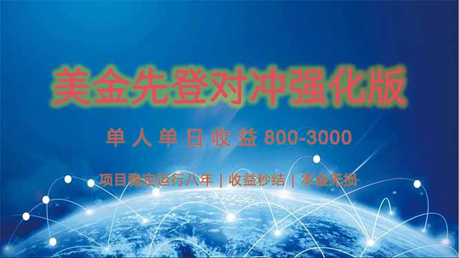 美金先登计划对冲强化版,2025年黑马中最暴力收益日收益1k-4k(可放大...-鼎铸网