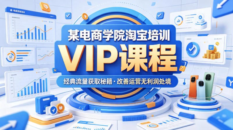 某电商学院淘宝培训VIP课程,各种经典有用的流量获取秘籍,改善运营产品没利润的处境(2026年5月)-鼎铸网