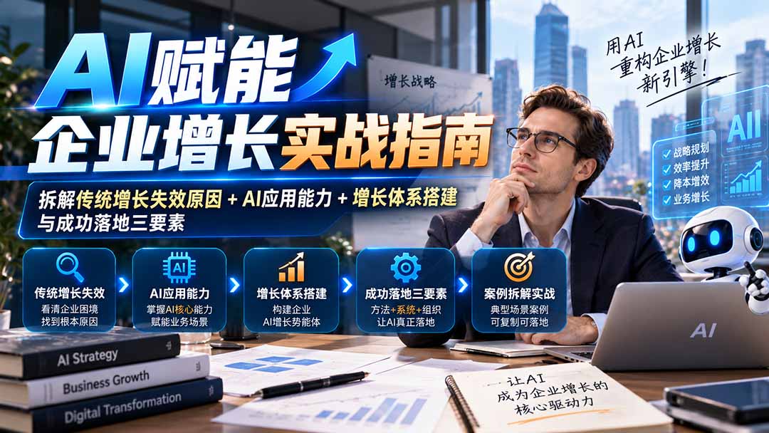 【无水印】AI赋能企业增长实战指南：拆解传统增长失效原因+AI应用能力+增长体系搭建与成功落地三要素-鼎铸网
