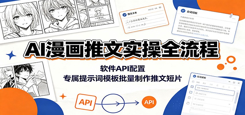 AI漫画推文实操全流程：软件API配置，专属提示词模板批量制作推文短片-鼎铸网