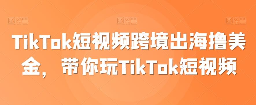 TikTok短视频跨境出海撸美金,带你玩TikTok短视频-鼎铸网