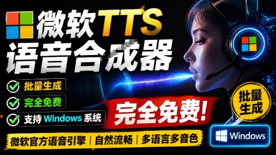 8fa7cbb176fcea1a7387764929390b5f.jpeg 微软TTS免费语音配音生成器,完全免费,支持多语音、多音色选择,Windows系统专用TTS语音合成器
