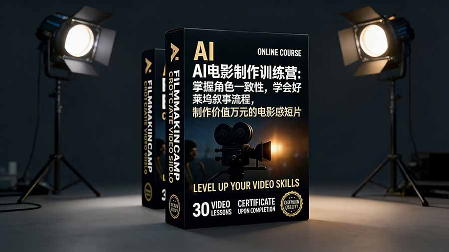 904d3205bb3db3b619a0d3267ea5773d.jpeg AI电影制作训练营:掌握角色一致性,学会好莱坞叙事流程,制作价值万元的电影感短片