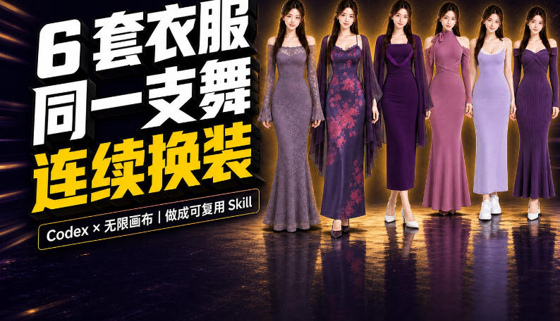 906b948749a0665248e3d24485190a6f.jpeg 同一支舞,6套衣服按顺序切换:我把服装换装视频做成了一个Skill
