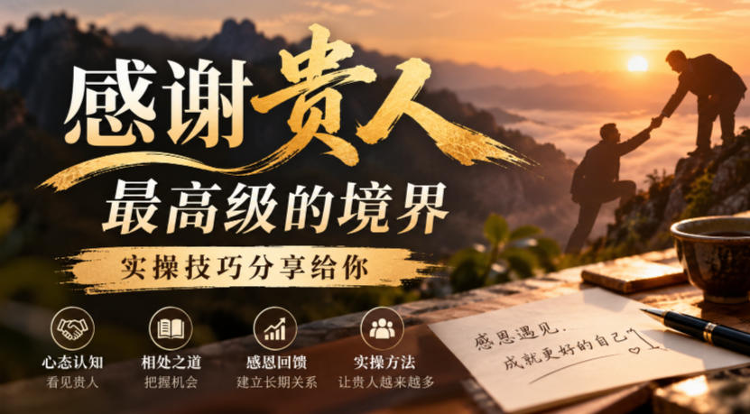 某公众号付费文章：感谢贵人最高级的境界，实操技巧分享给你-鼎铸网