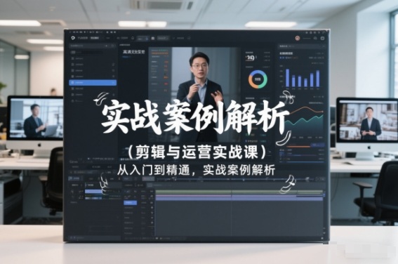 9111f160a8be4f9dbba9f357e49e7a6e.jpeg 剪辑与运营实战课,从入门到精通,实战案例解析(更新2026)