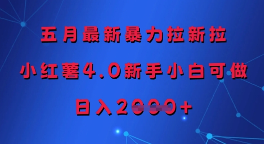 91a1698c5ced8eff34b2c122aa260638.jpeg 五月最新暴力拉新拉,小红薯4.0新手小白可做,日入多张