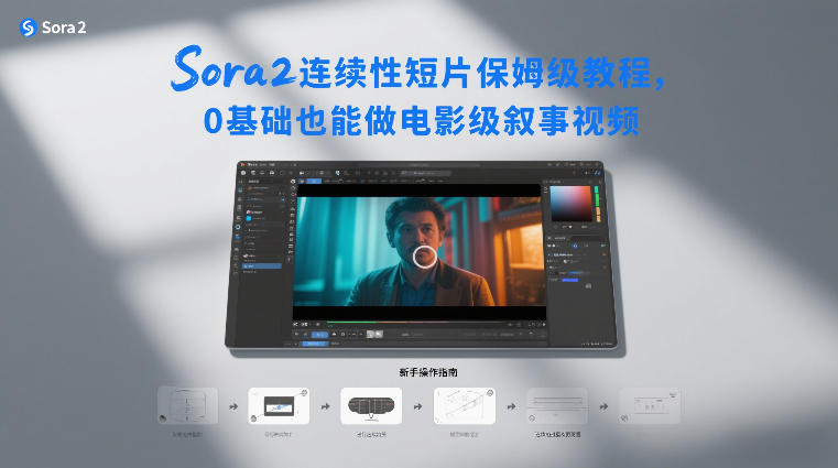 9249e17cffaba076a24258467f7aeec1.jpeg Sora2连续性短片保姆级教程,0基础也能做电影级叙事视频