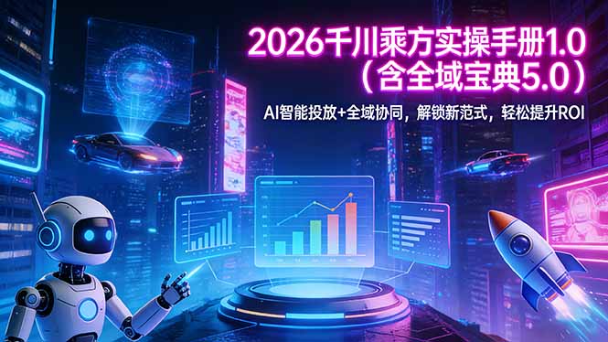926262384d1ce1a32466f5c7a04a7061.jpeg 2026 千川乘方实操手册 1.0(含全域宝典 5.0