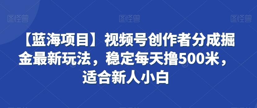 9309dc59e76f12833310456e433a893e.jpeg 【蓝海项目】视频号创作者分成掘金最新玩法,稳定每天撸500米,适合新人小白【揭秘】