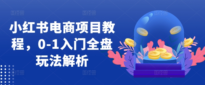 932cdf1115870e08a7caa44ef17c637b.jpeg 小红书电商项目教程,0-1入门全盘玩法解析