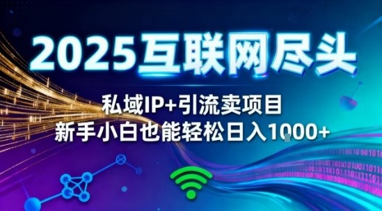 2025网创尽头王炸项目!私域IP+精准引流,新手小白在家躺賺日入1k,零经验也能上手【揭秘】-鼎铸网