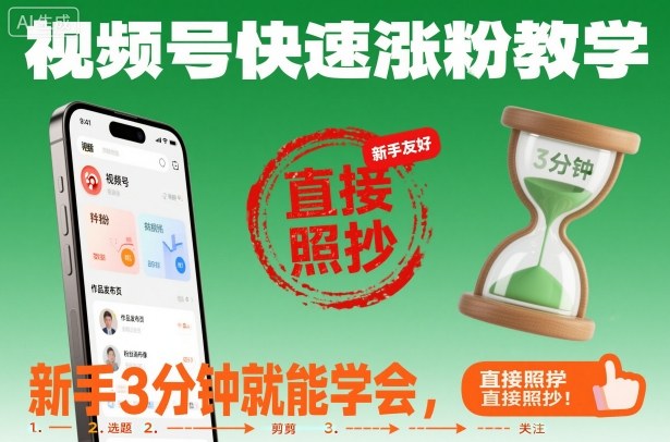 93e5e42365bba123039e022ad5167711.jpeg 视频号快速涨粉教学,新手3分钟就能学会,直接照抄!