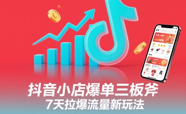 93e64e881b30f1ca3c0e5347834879a0.jpeg 抖音小店爆单三板斧,7天拉爆流量新玩法