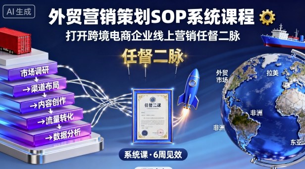948469f3a65d15fd0ac9a5a08a8f038b.jpeg 外贸营销策划SOP系统课程,打开跨境电商企业线上营销任督二脉